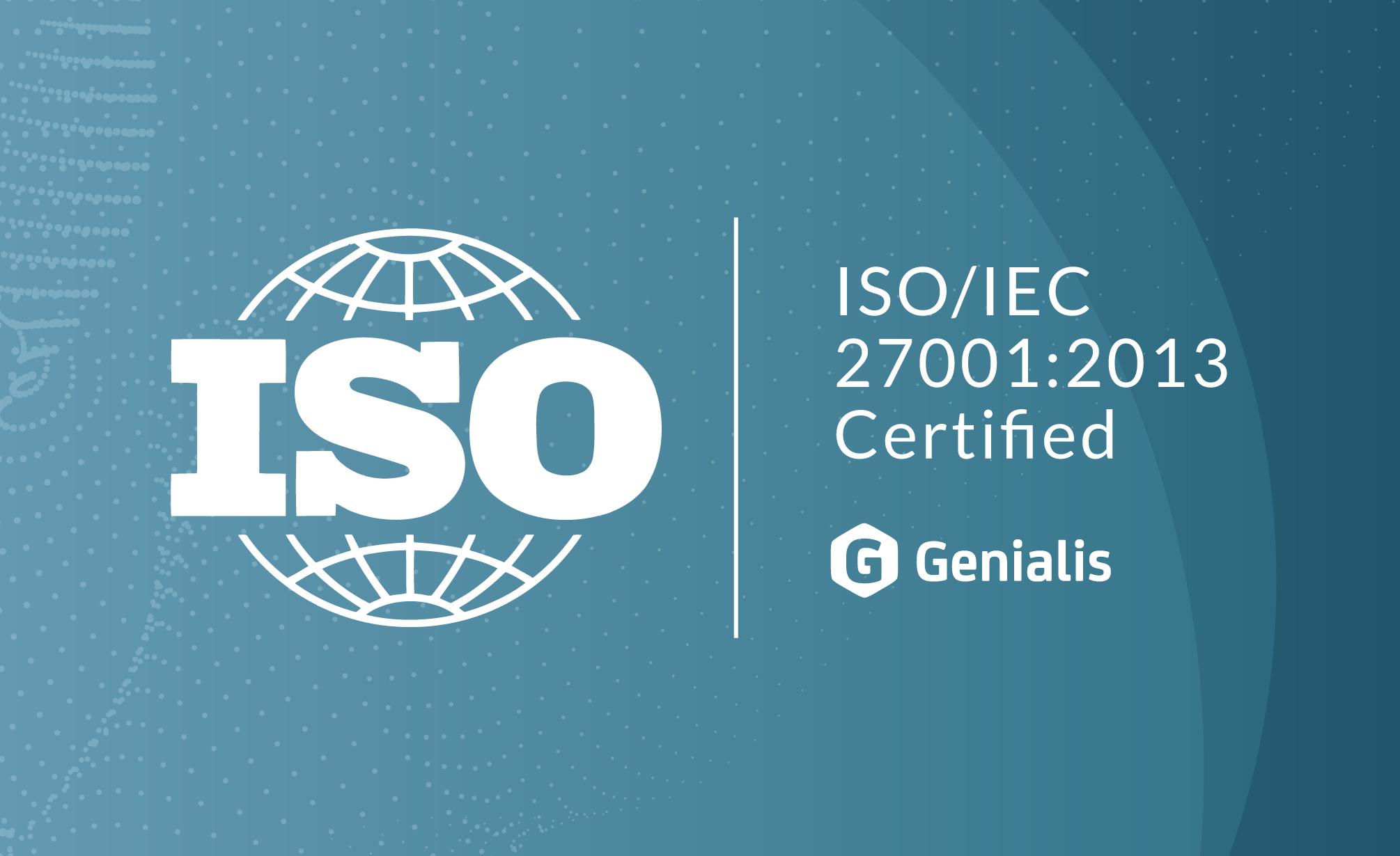 ISO/IEC 2001:2013 Certified Genialis banner