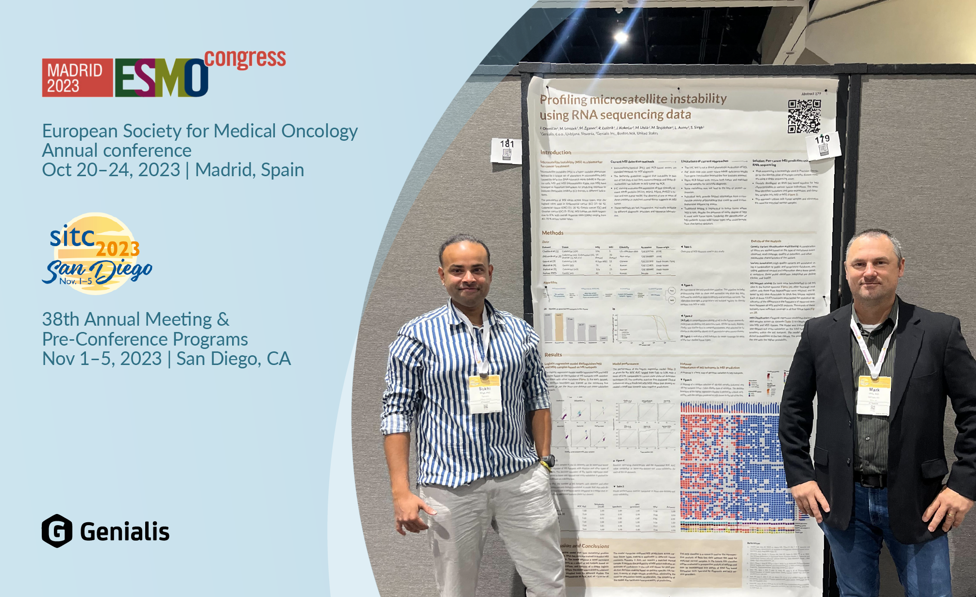 ESMO 2023 SITC 2023 Genialis RNA Biomarkers poster presented