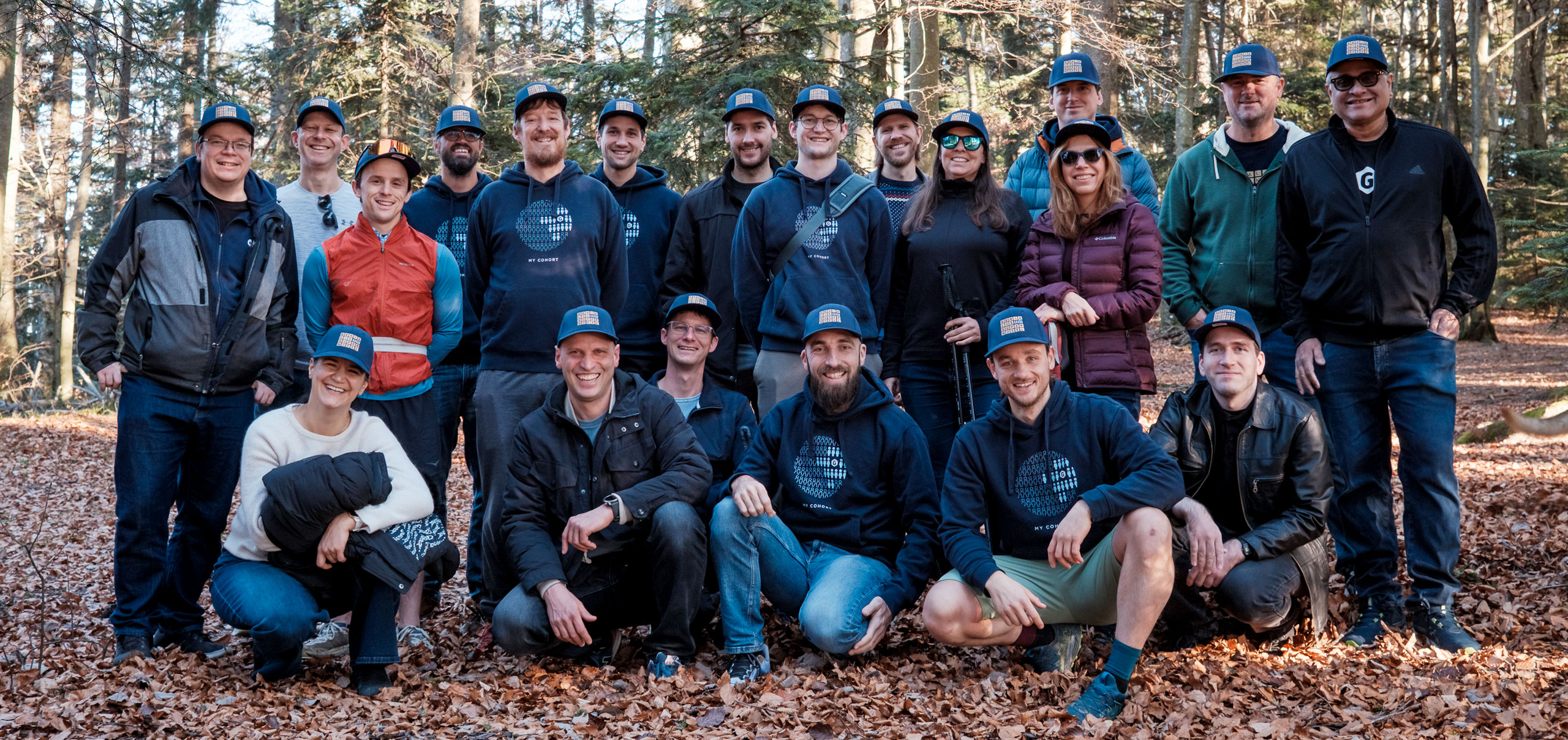 Genialis team photo in the forest